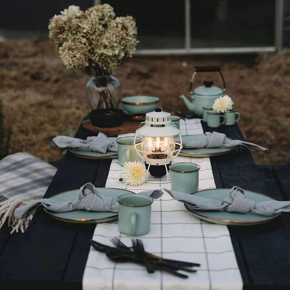 Mint Coloured Enamel Dinner Plates Dining Set Mint Coloured Enamel Dinnerware Set