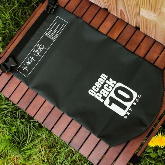 Black waterproof bag