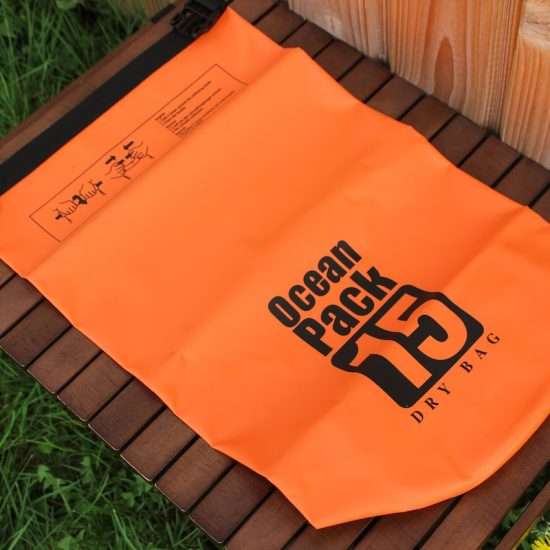 Orange waterproof bag